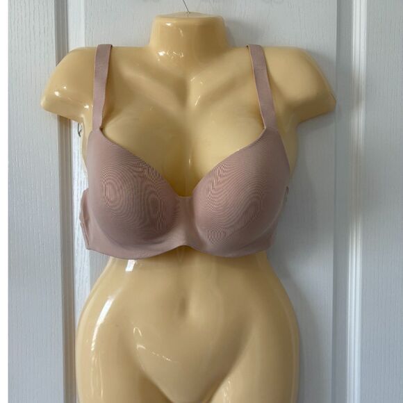 Torrid 36D Lightly Lined Smooth Flex Balconette Bra nude beige wired NWT - Picture 6 of 11